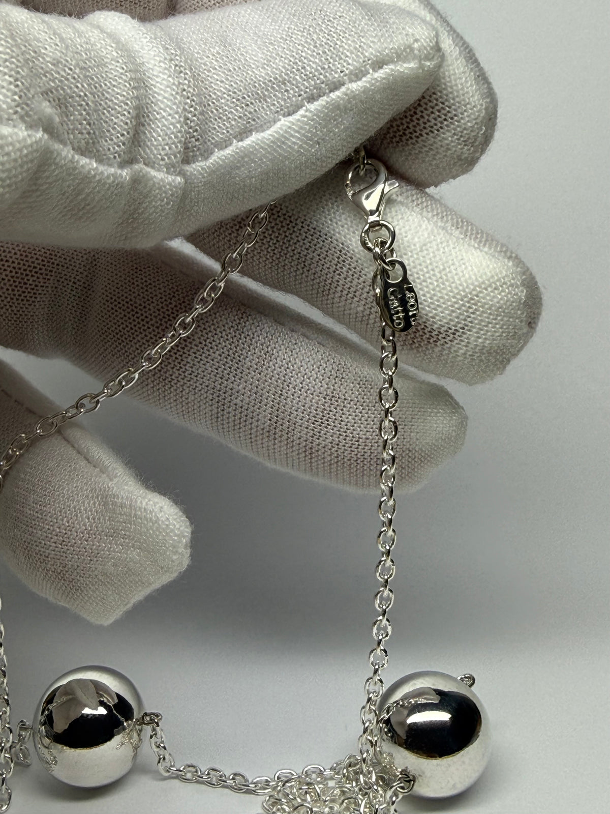 Necklace, “Spheres”, 925 Sterling Silver