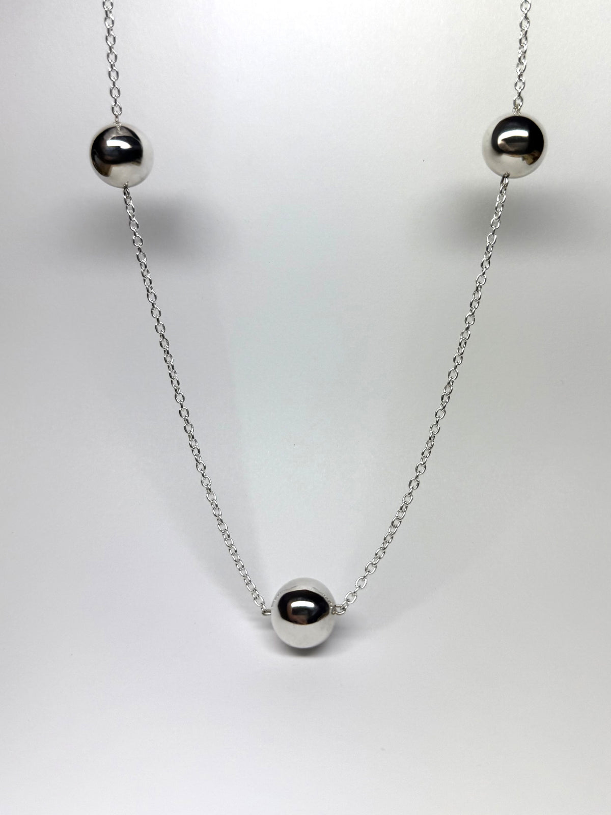 Necklace, “Spheres”, 925 Sterling Silver