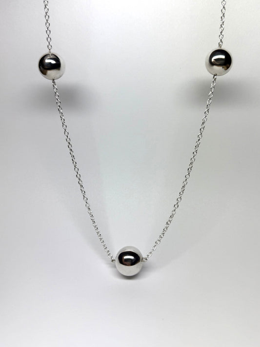 Necklace, “Spheres”, 925 Sterling Silver