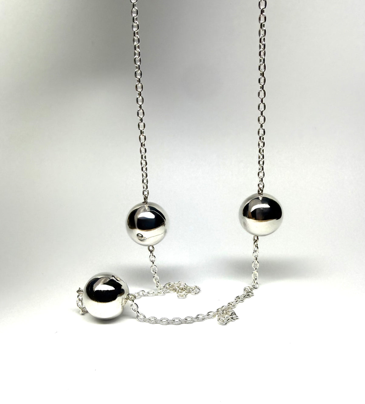 Necklace, “Spheres”, 925 Sterling Silver