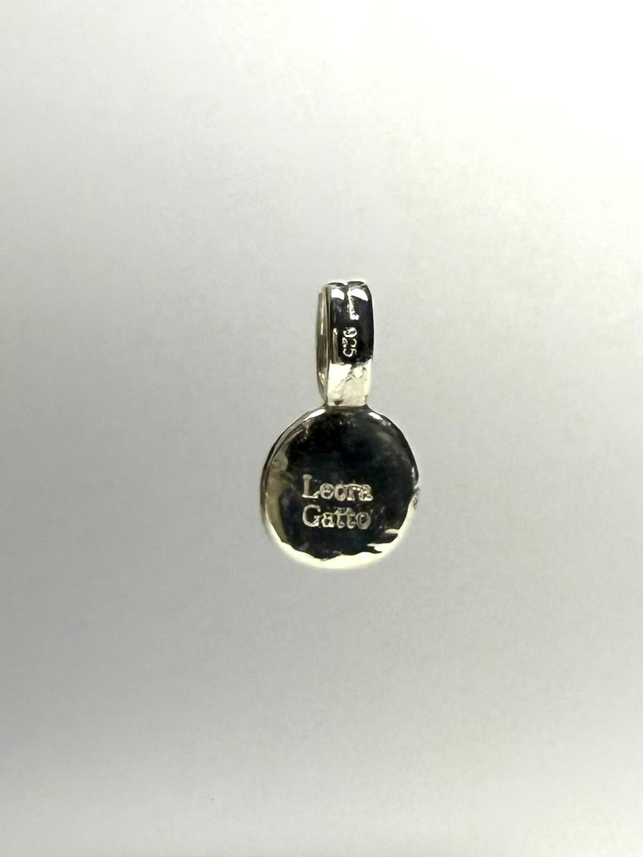 “Night” Nugget Pebble Pendant, 925 Sterling Silver