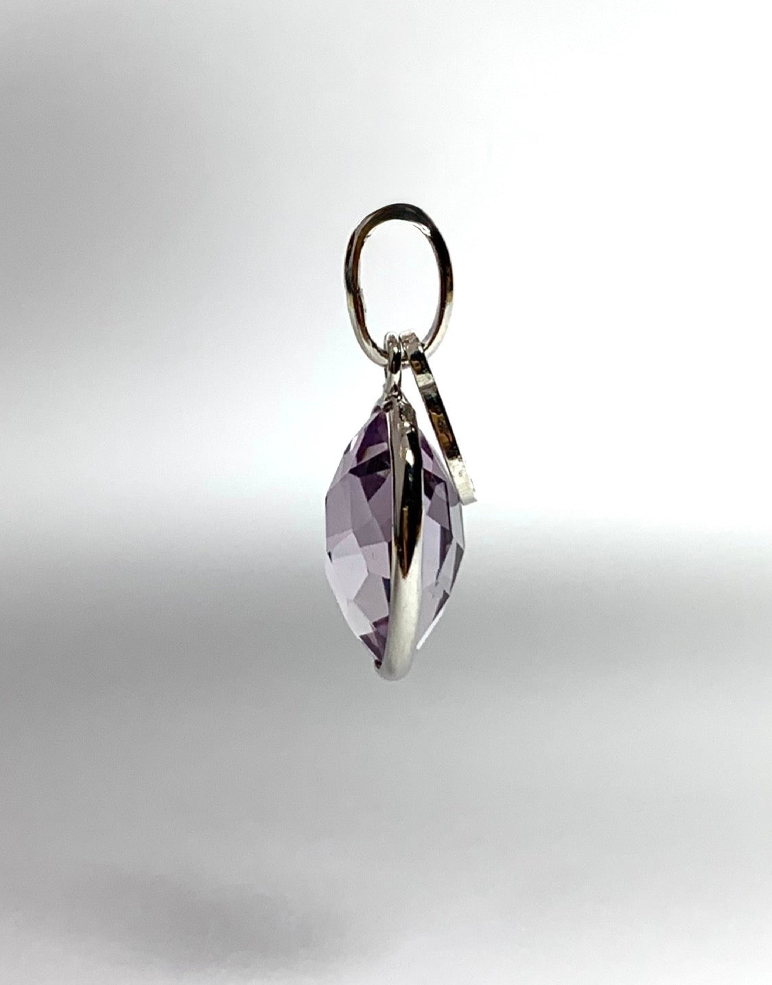 Pink Amethyst “Oval”, 925 Sterling Silver Pendant