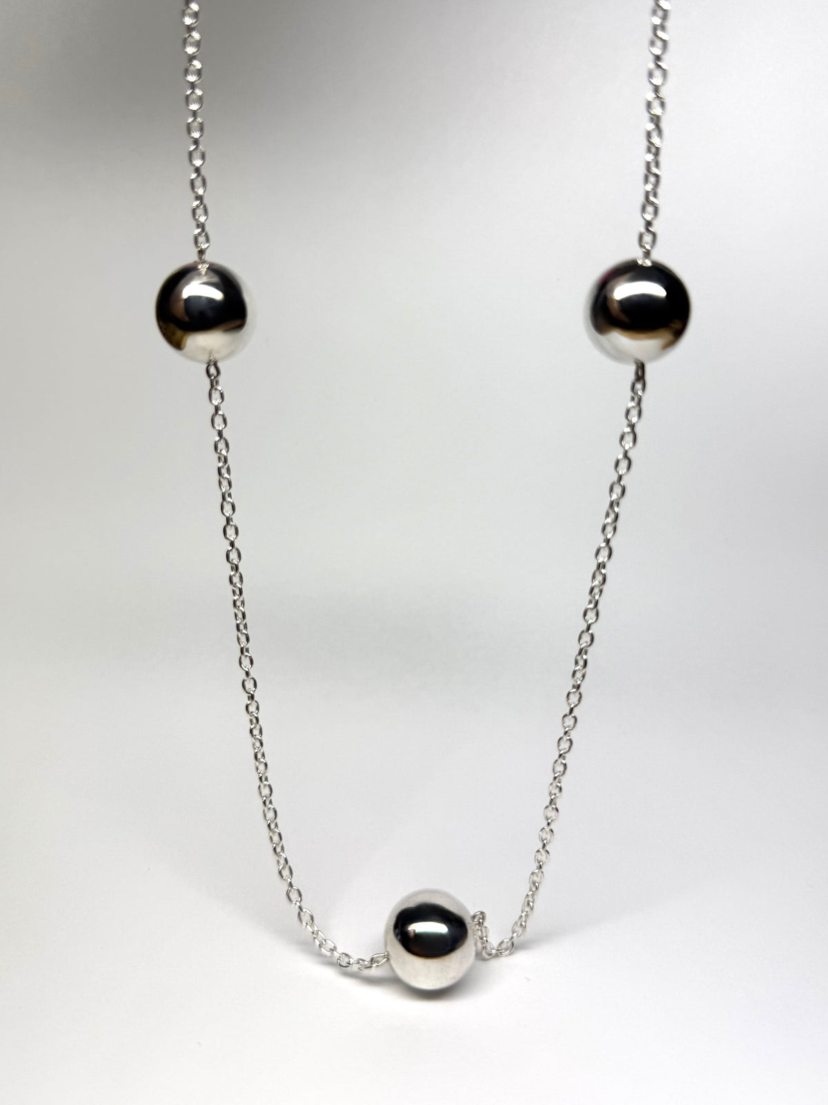 Necklace, “Spheres”, 925 Sterling Silver