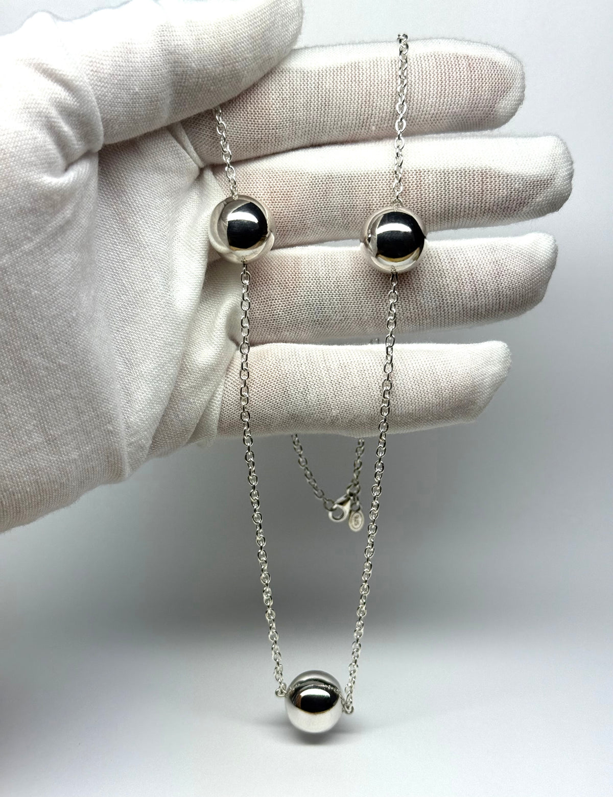 Necklace, “Spheres”, 925 Sterling Silver