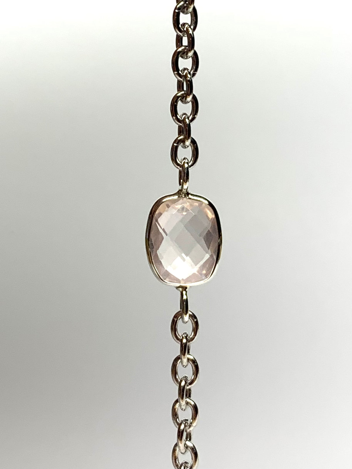 “Flora” Necklace, 925 Sterling Silver, Multi Color Gemstones, Blue Topaz, Citrine, Rose Quartz, Pink Amethyst, Green Amethyst