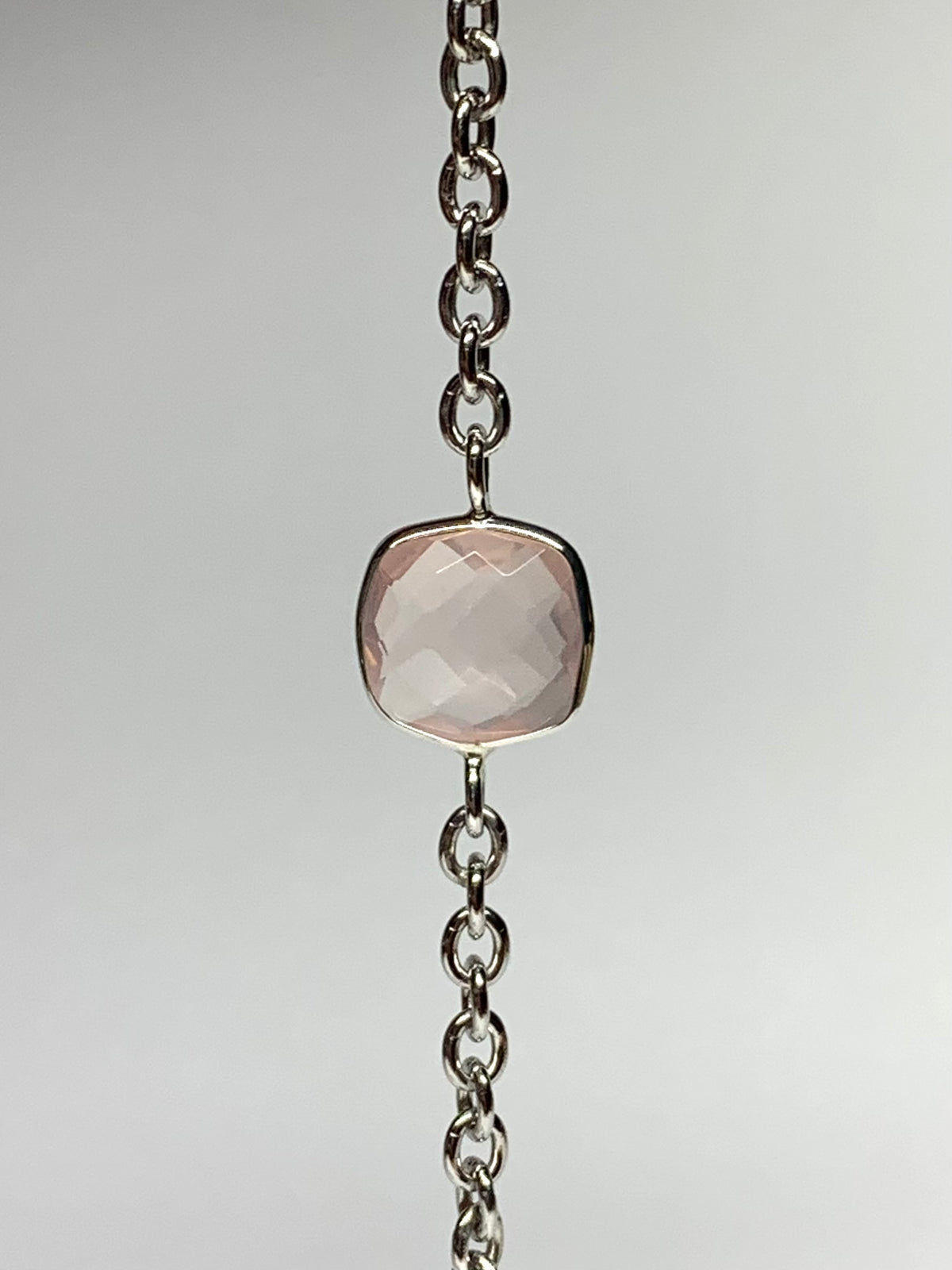 “Flora” Necklace, 925 Sterling Silver, Multi Color Gemstones, Blue Topaz, Citrine, Rose Quartz, Pink Amethyst, Green Amethyst