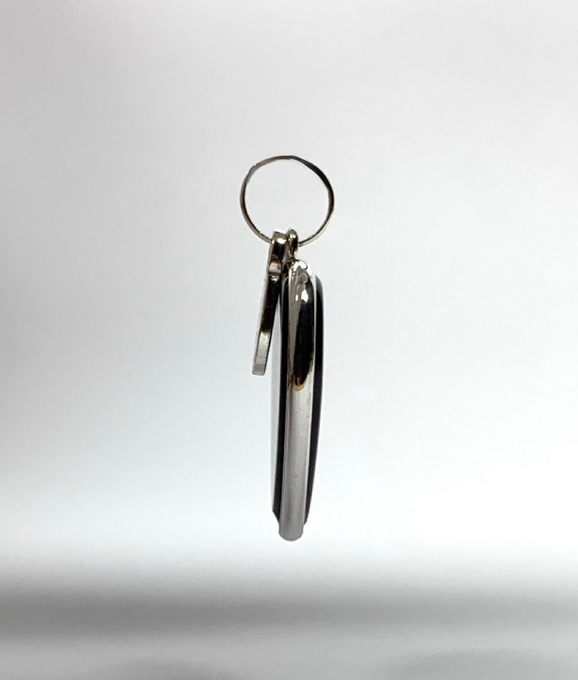 Black Onyx “Heart” Pendant, 925 Sterling Silver