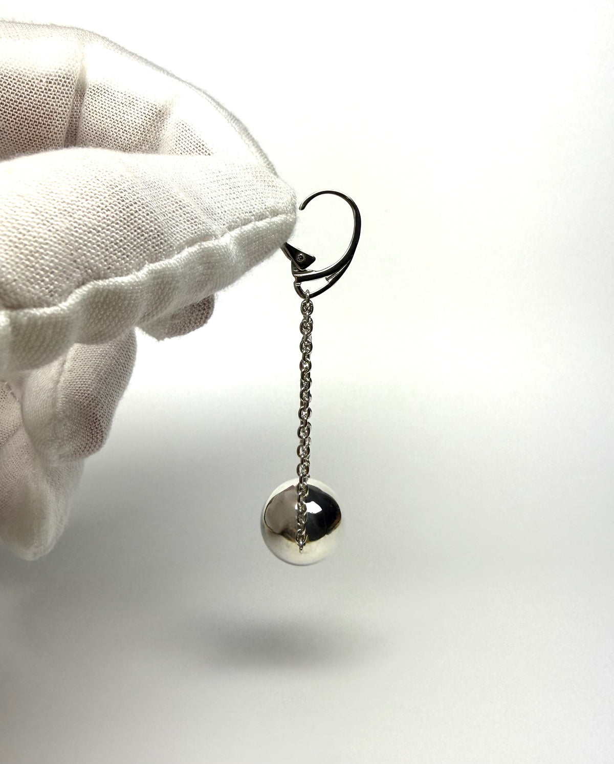 Earrings “Spheres”, 925 Sterling Silver, Leverback