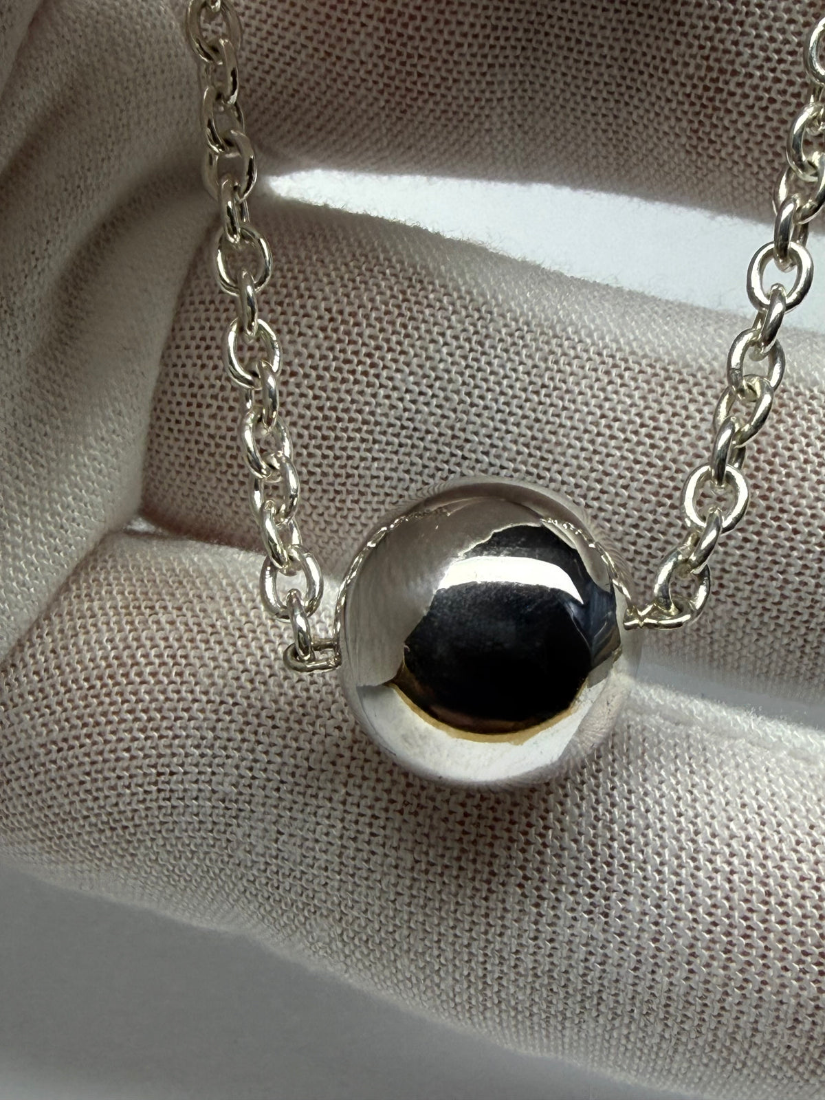 Necklace, “Sphere”, 925 Sterling Silver Chocker