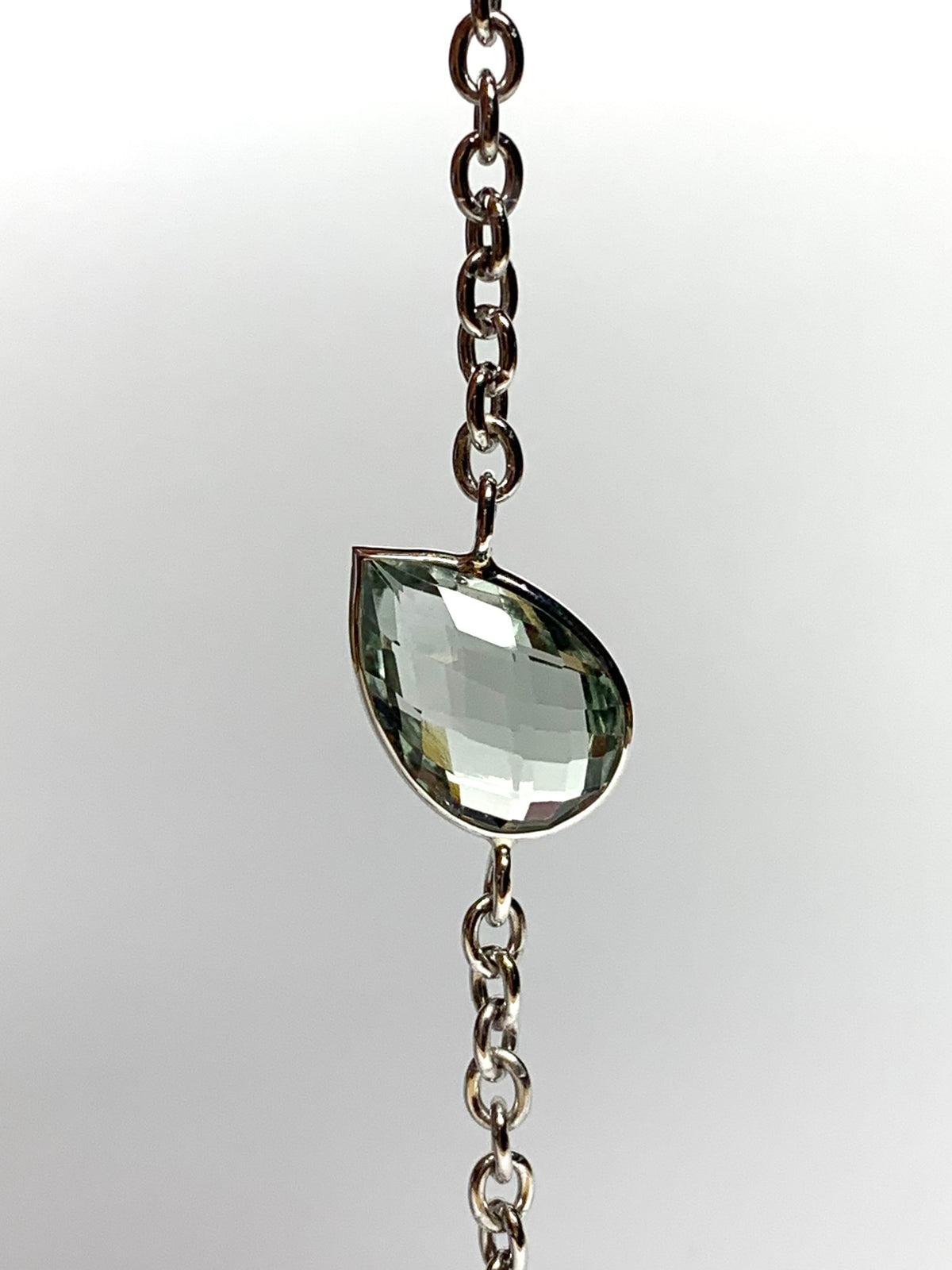 “Flora” Necklace, 925 Sterling Silver, Multi Color Gemstones, Blue Topaz, Citrine, Rose Quartz, Pink Amethyst, Green Amethyst