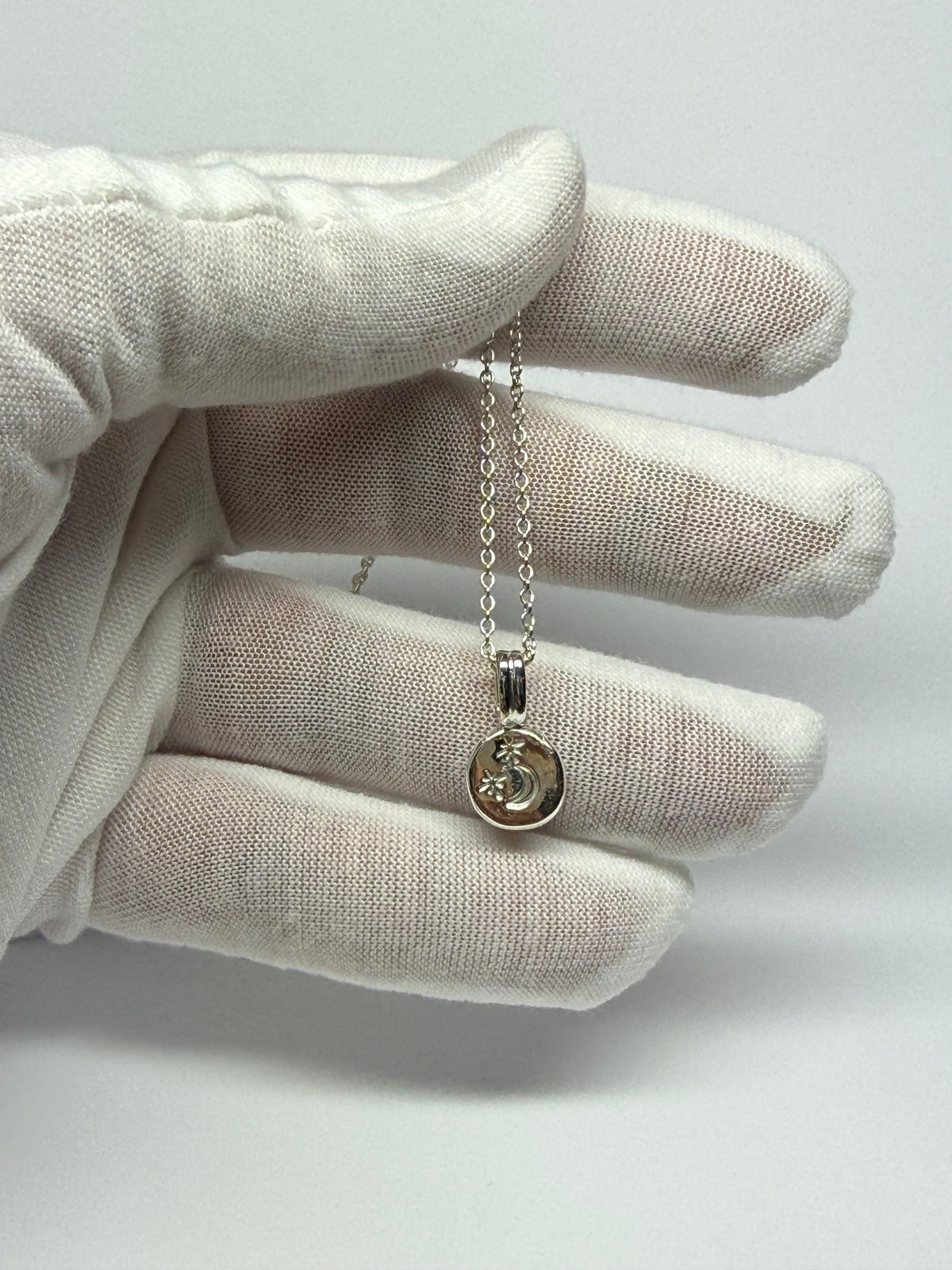 “Night” Nugget Pebble Pendant, 925 Sterling Silver
