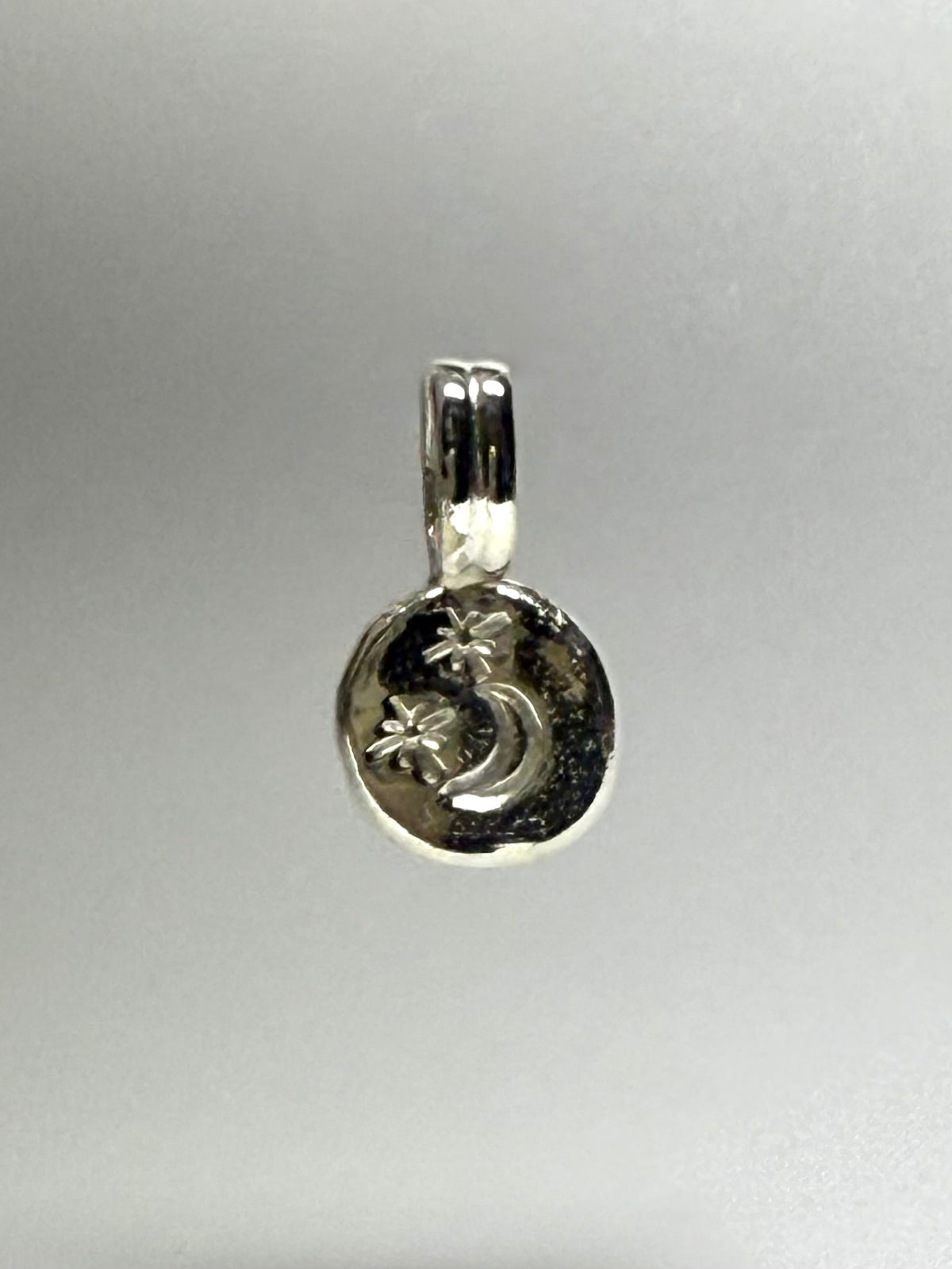 “Night” Nugget Pebble Pendant, 925 Sterling Silver