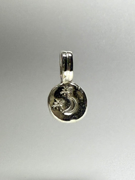“Night” Nugget Pebble Pendant, 925 Sterling Silver