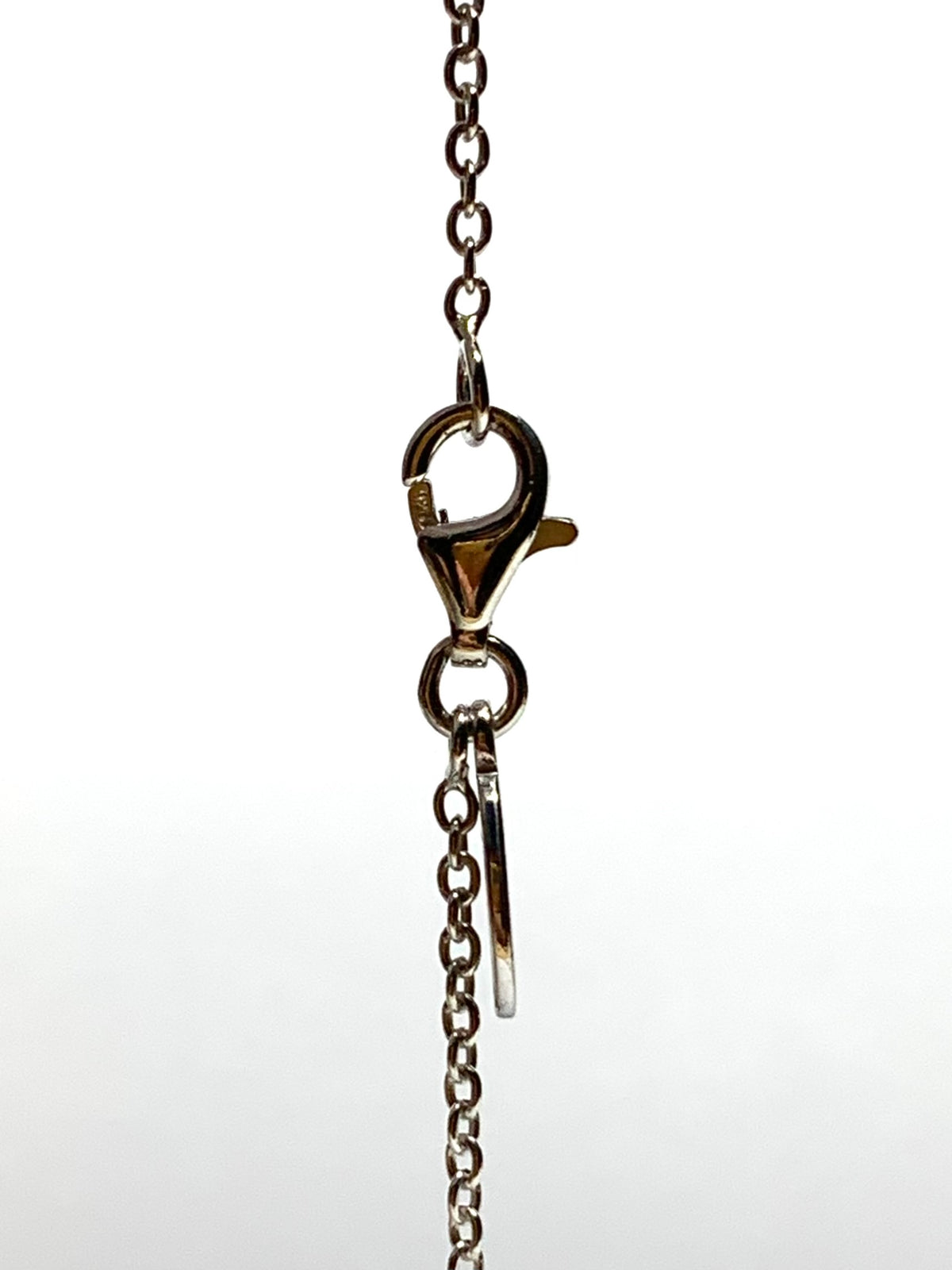 Green Amethyst “Pear”, 925 Sterling Silver Necklace