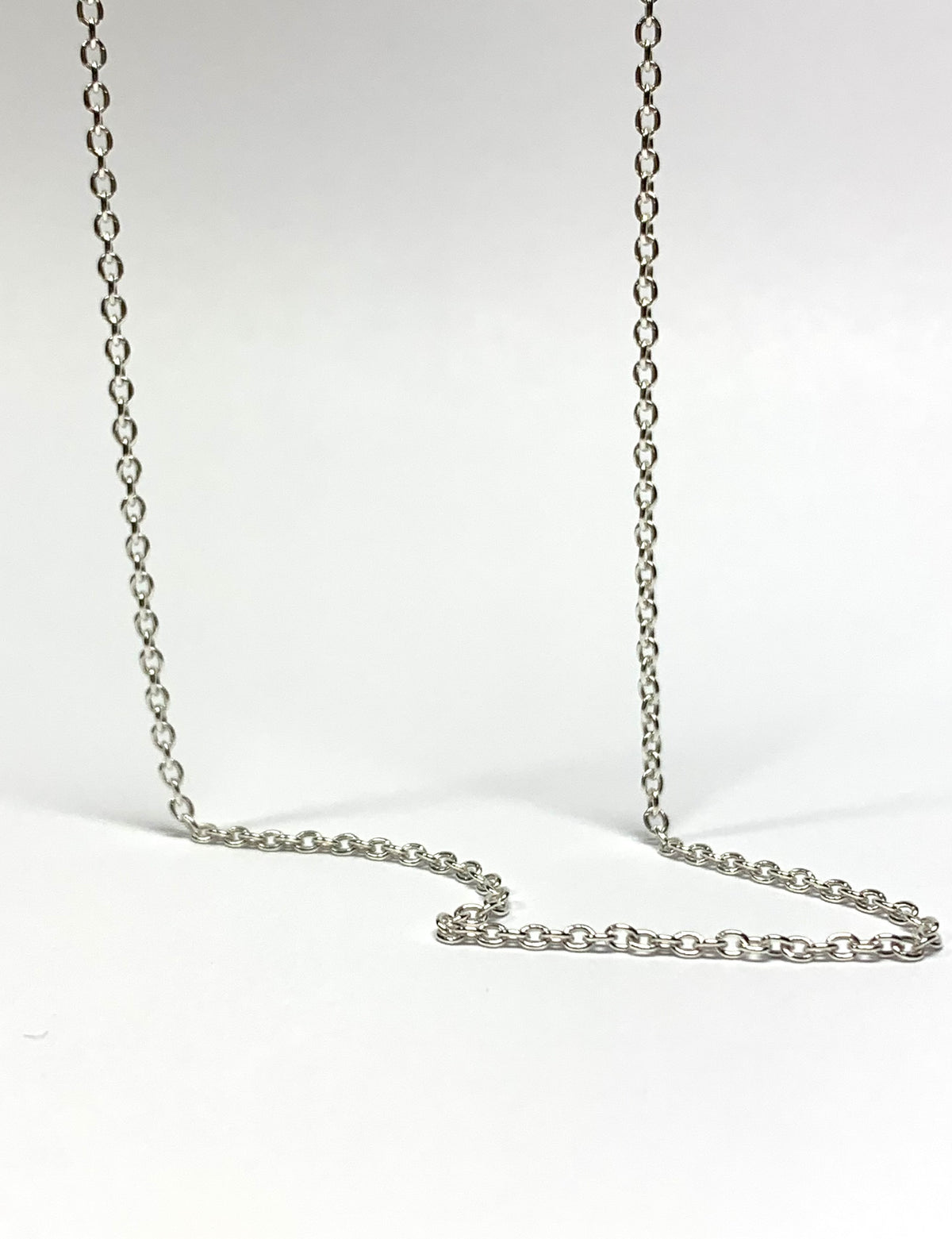 925 Sterling Silver Cable Chain, 20” Long