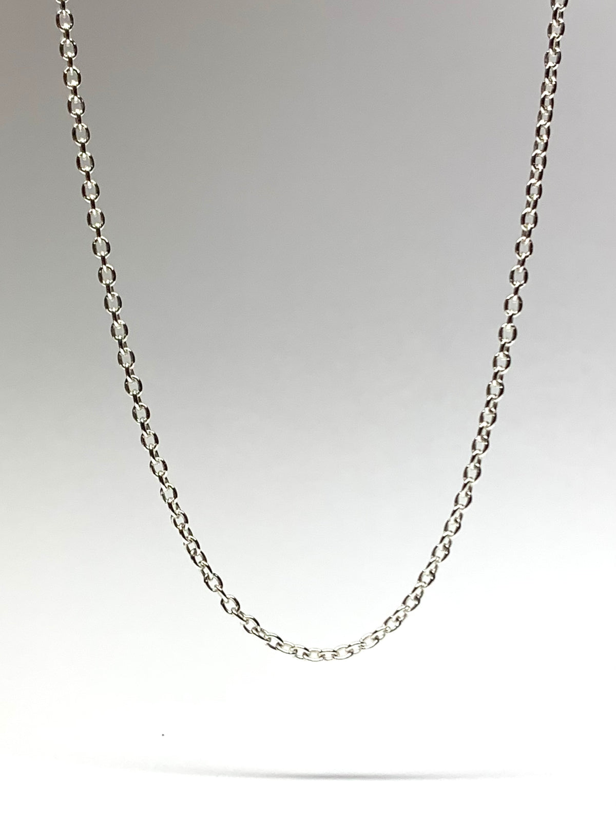 925 Sterling Silver Cable Chain, 20” Long