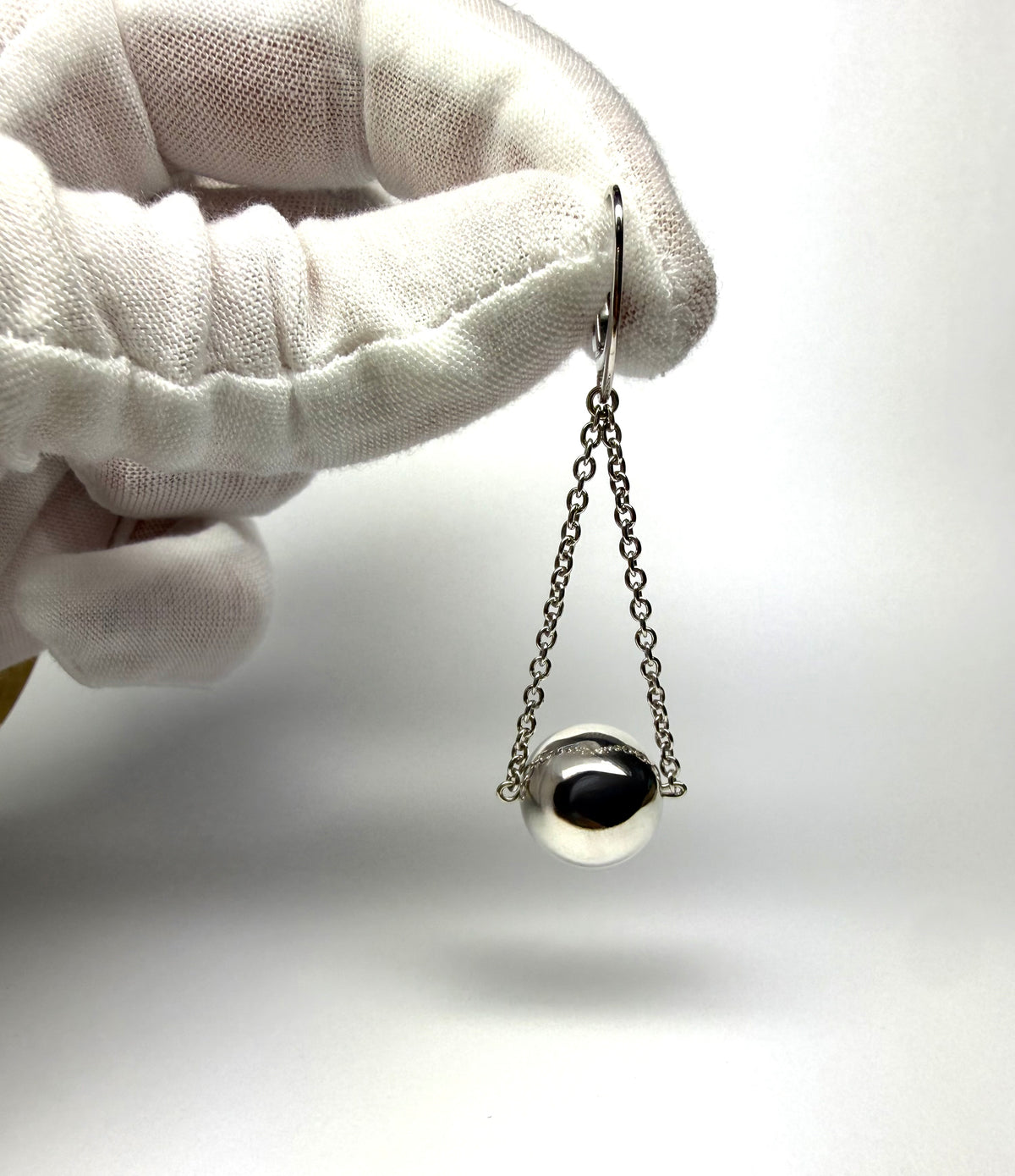 Earrings “Spheres”, 925 Sterling Silver, Leverback