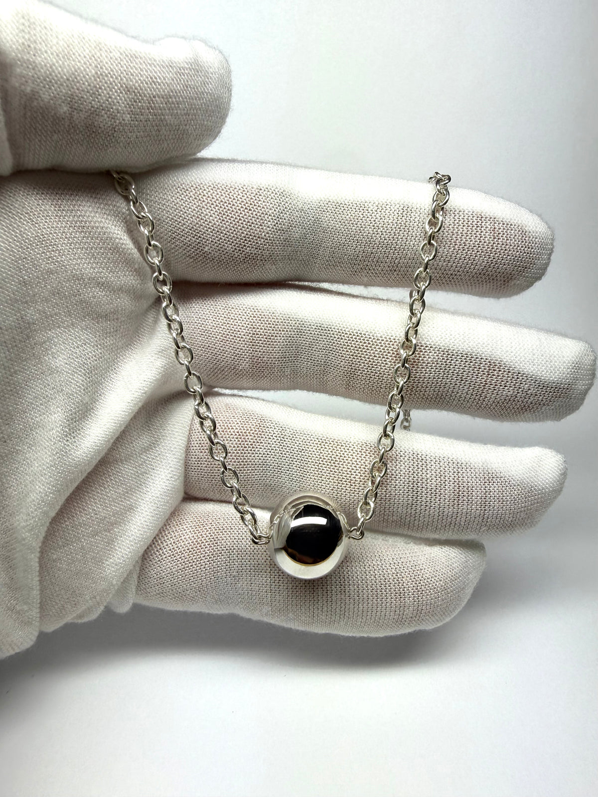 Necklace, “Sphere”, 925 Sterling Silver Chocker