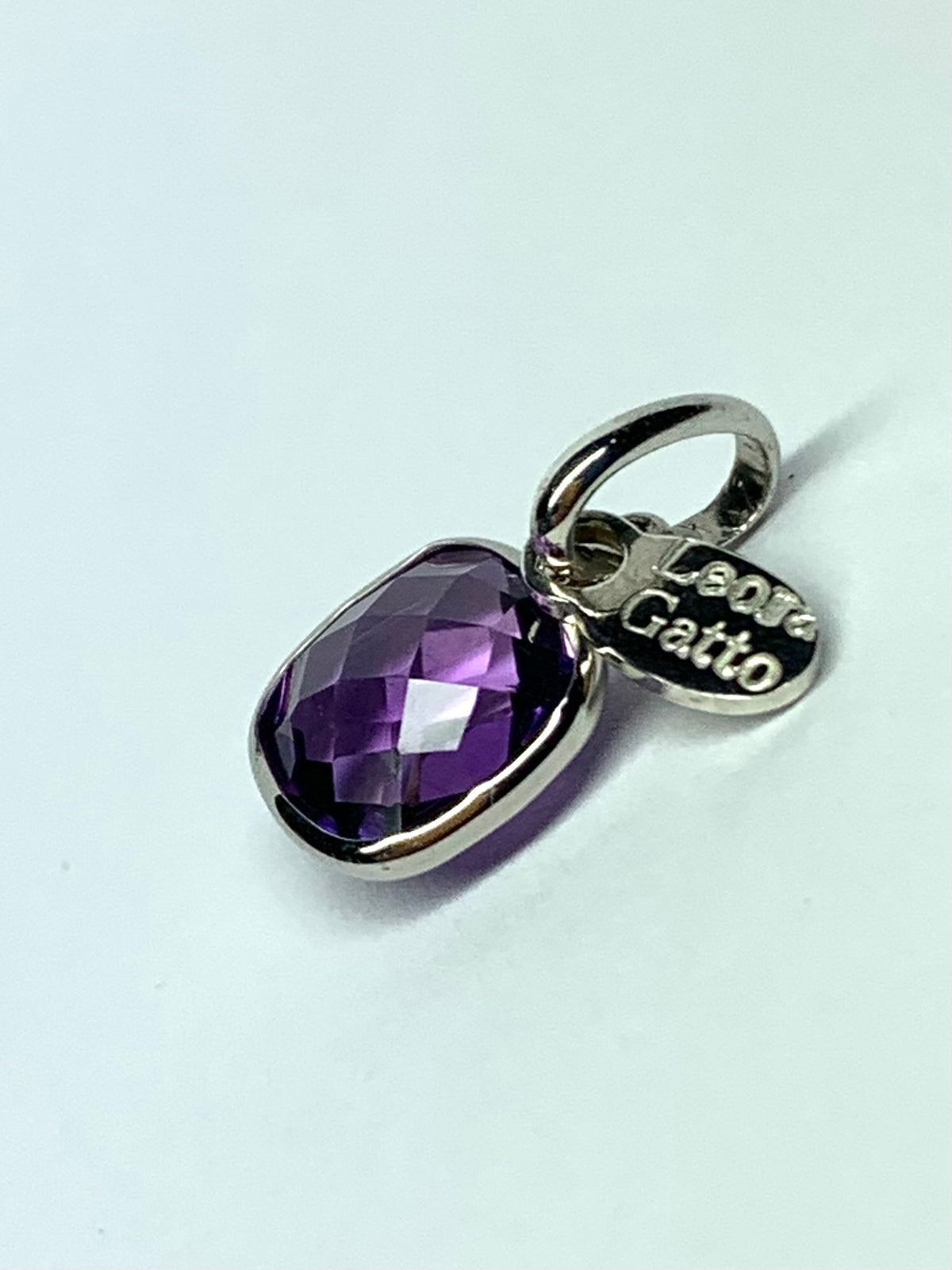 Purple Amethyst “Cushion”, 925 Sterling Silver Pendant