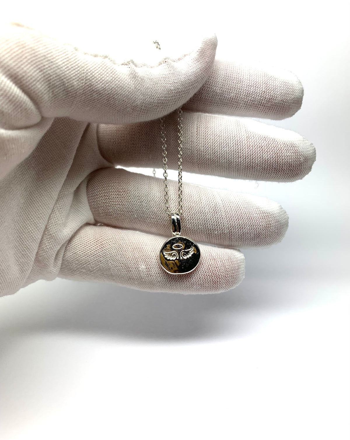 “Angel” Nugget Pebble Pendant, 925 Sterling Silver