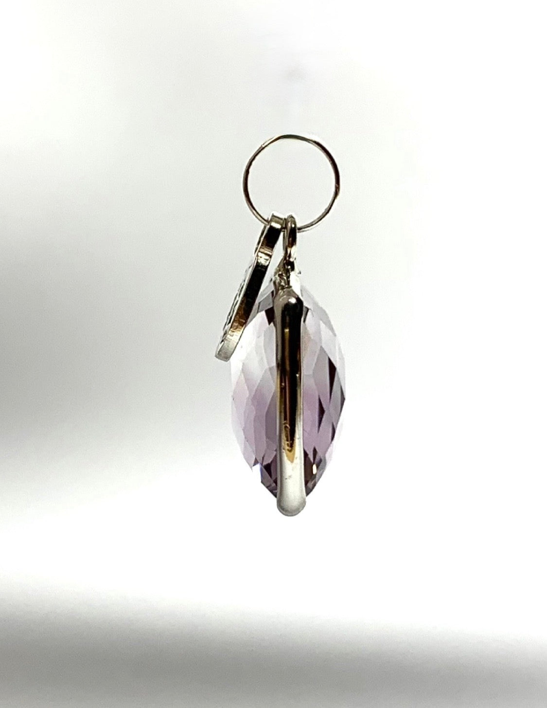 Pink Amethyst “Cushion”, 925 Sterling Silver Pendant