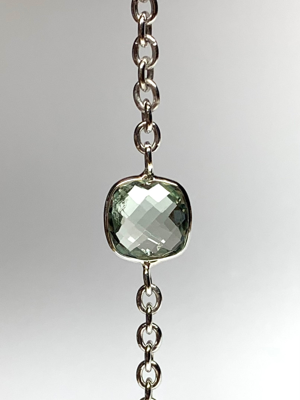 “Flora” Necklace, 925 Sterling Silver, Multi Color Gemstones, Blue Topaz, Citrine, Rose Quartz, Pink Amethyst, Green Amethyst
