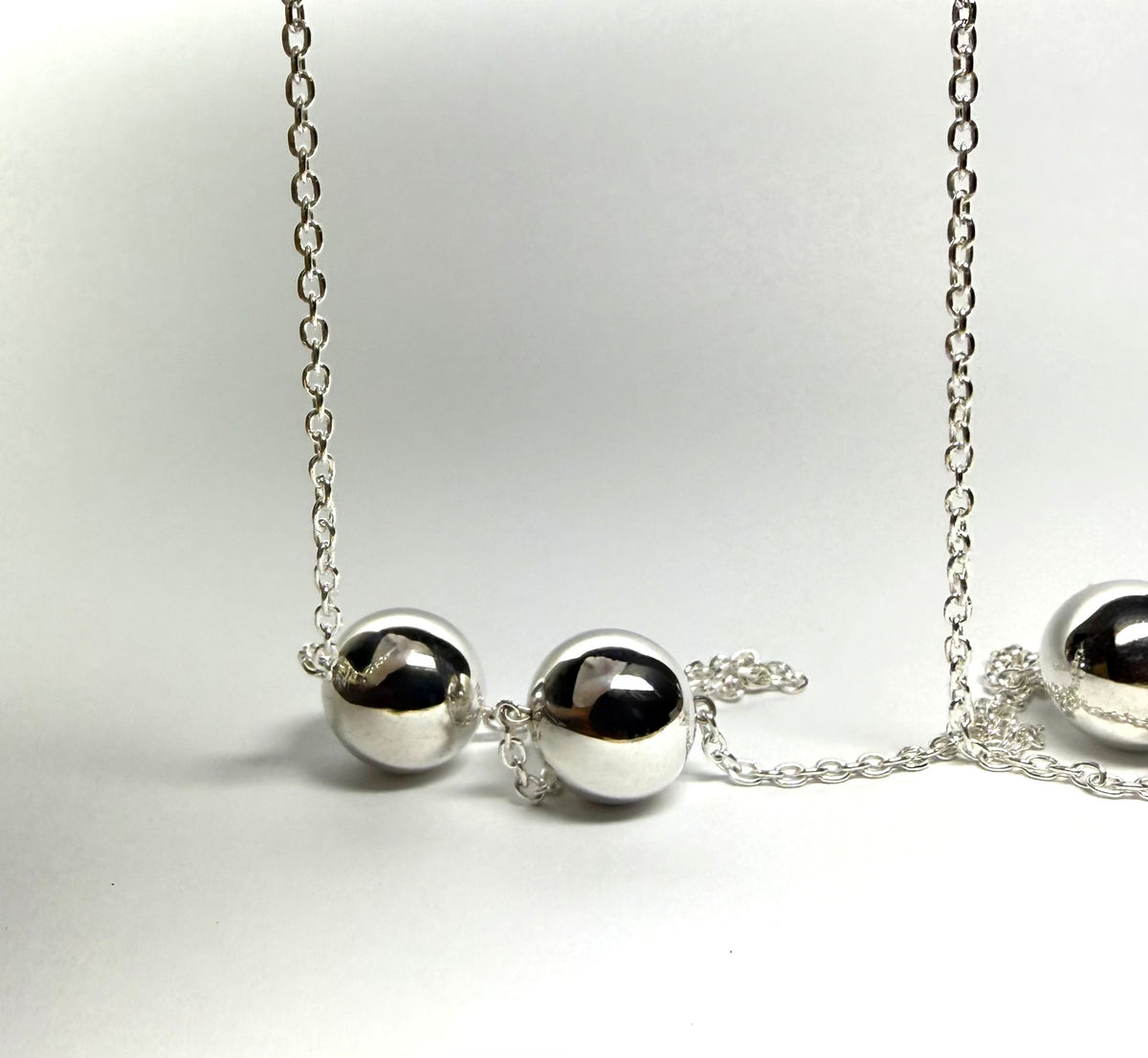 Necklace, “Spheres”, 925 Sterling Silver