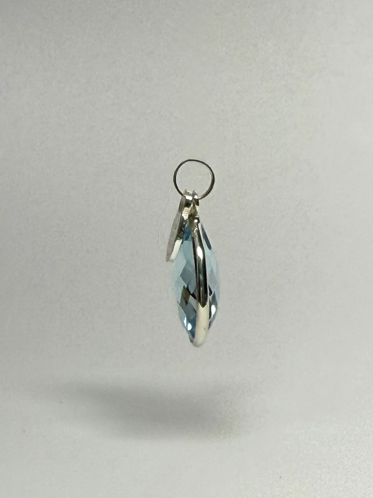 “Blue Drop” Pendant, 925 Sterling Silver, Blue Topaz