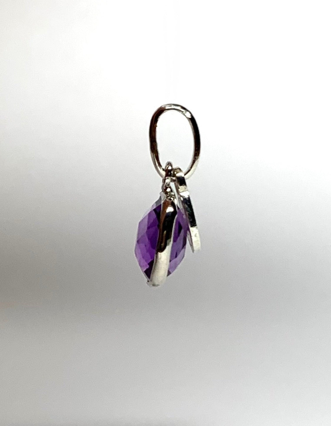 Purple Amethyst “Cushion”, 925 Sterling Silver Pendant